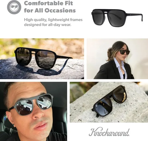 Vista 6 de Knockaround Pacific Palisades Polarized Sunglasses For Men Women Full UV400 Protection