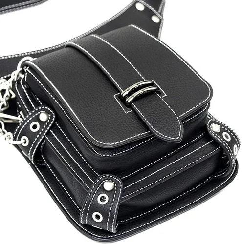 Vista 5 de Rebajas Cyber Monday Ofertas Venta Steampunk Riñonera Bolso para cintura Moda Gótico Hombro Bandolera Bandolera Muslo Pierna Capucha Bolsa de Viaje