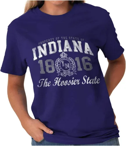 Vista 19 de Indiana Midwestern Souvenir Tourist in Crewneck Camisetas Mujer