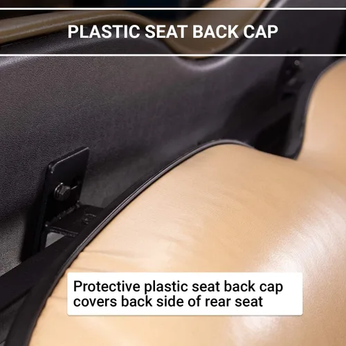 Vista 5 de MODZ Flip4 - Kit de asiento trasero para carrito de golf compatible con modelos Yamaha G14 - G22, color marrón
