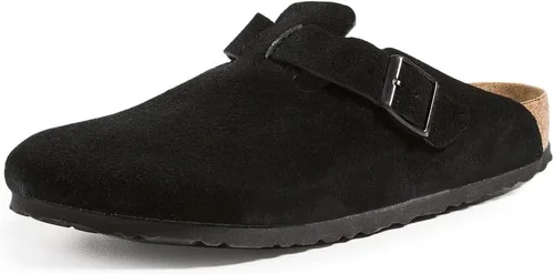 Vista 19 de Birkenstock Zuecos de gamuza Boston para mujer