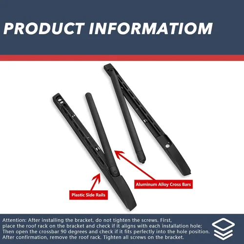 Vista 6 de ANTS PART Barras transversales para Toyota Tacoma 2005-2023 doble cabina 4 puertas Crew Cab Pickup, Not for Access Cab, Aluminum Crossbar, 165