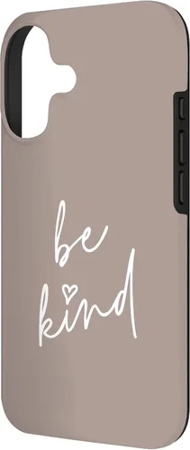 Vista 2 de Be Kind - Funda para iPhone 17, diseño de frase inspiradora positiva (marrón topo)