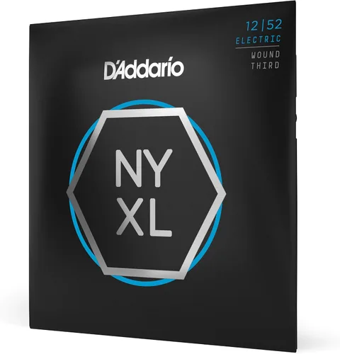 Vista 13 de D'Addario cuerdas para guitarra eléctrica, NYXL niqueladas, NYXL1152, calibre medio/pesado superior 11-52, juego de 6 cuerdas, paquete de 1