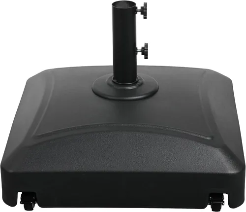 Vista 10 de Simple Deluxe Base redonda resistente de 31 libras y 18 pulgadas para sombrilla de mercado para patio al aire libre, cubierta, color negro clásico
