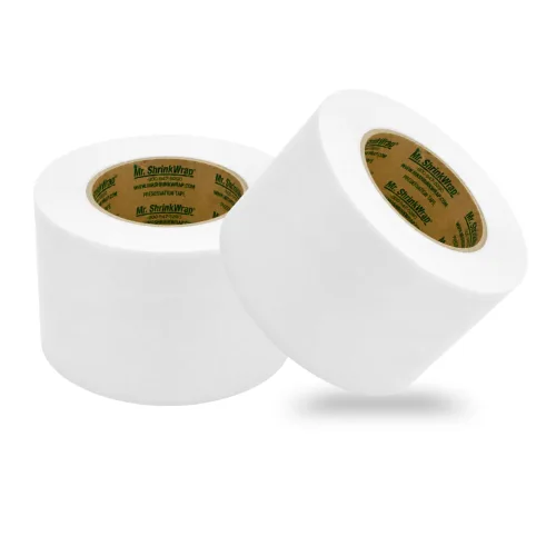 Vista 9 de Mr. Shrinkwrap Cinta de película retráctil de 2 pulgadas, impermeable, adhesiva, adaptable, ideal para reforzar costuras, parches y puertas