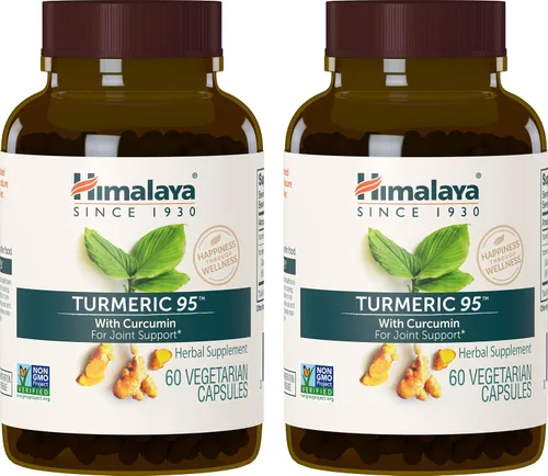 Vista 8 de Himalaya Suplemento de cúrcuma 95 con curcumina/curcuminoides, apoyo articular y muscular, flexibilidad y movilidad óptimas, 600 mg, sin OMG