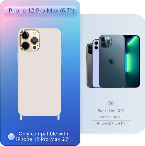 Vista 359 de Funda compatible con iPhone 8 Plus, iPhone 7 Plus/6 Plus/6S Plus con cordón, funda cruzada para iPhone con correa ajustable de silicona para iPhone