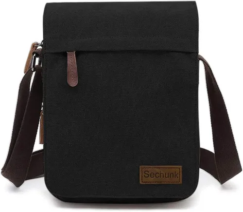 Vista 5 de Sechunk Vintage Canvas Messenger Cross body bag Shoulder bag