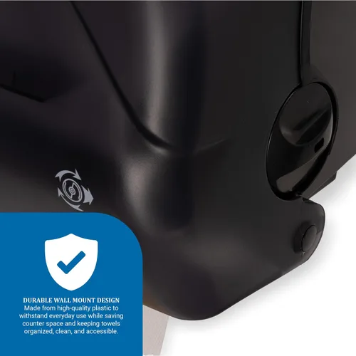 Vista 5 de San Jamar Dispensador automático de toallas de papel, Simplicity Essence Manos Libres Uso para uso comercial y doméstico, 1 unidad, Perla Negra