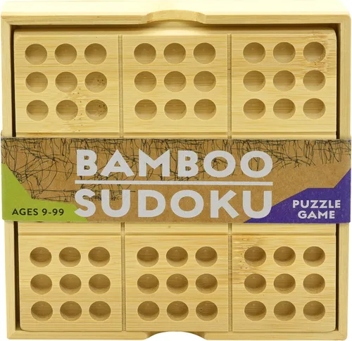 Vista 9 de Project Genius Ecologicals Bamboo Sudoku, rompecabezas ecológicos, rompecabezas de bambú, incluye clavijas numeradas para tablero de juego y folleto