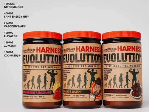 Vista 3 de Arms Race Nutrition Arnés Evolution Next Level Pre-Entrenamiento, 20 porciones (Jalapeño Margarita)