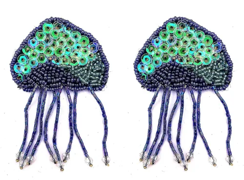 Vista 14 de 5 piezas de parches de cuentas de libélula con diamantes de imitación para coser parche de lentejuelas hecho a mano con cuentas de insectos