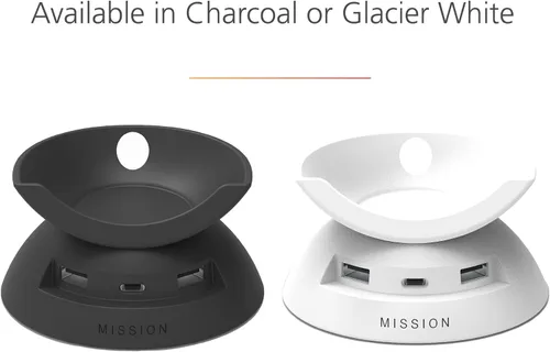 Vista 4 de Made for Amazon Stand with USB-C and USB-A charging ports for Echo Pop (2023 Release)
