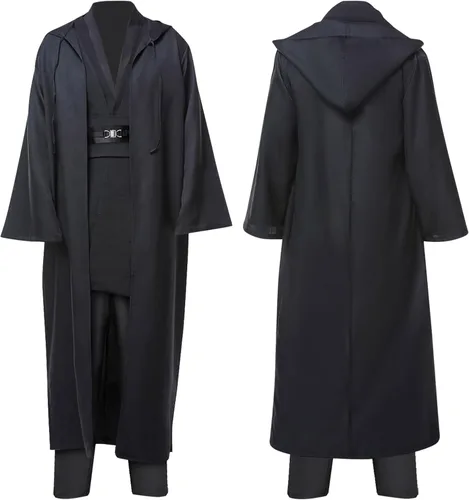 Vista 4 de Tunic Hooded Robe Knight Costume Outfits Halloween Cosplay Costume for Mens Three Versions
