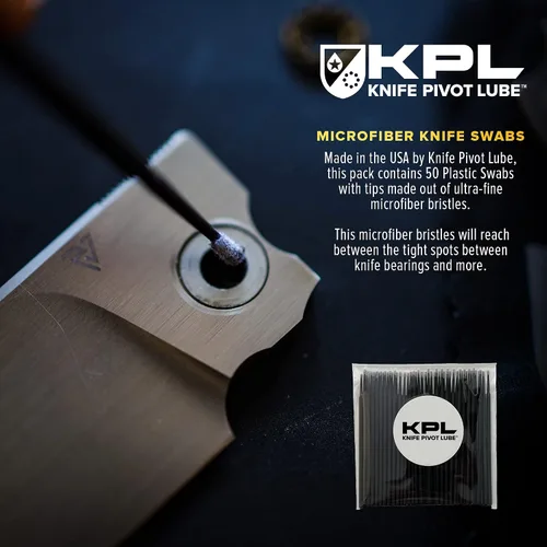 Vista 5 de Knife Pivot Lube - KPL - Hisopos de microfibra para el cuidado del cuchillo - Sondas de detalles de ultra precisión para cuchillo, suministros