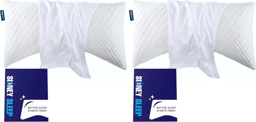 Vista 23 de Sidney Sleep Fundas de Almohada Curvas - Cierre de Cremallera de Longitud Completa - Microfibra Cepillada Suave Premium - Resistente a