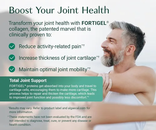 Vista 8 de ALGAECAL Colágeno: 4 Péptidos clínicamente respaldados VERISOL®, FORTIGEL®, UC-II®, FORTIBONE®, Polvo de colágeno hidrolizado antienvejecimiento, 30