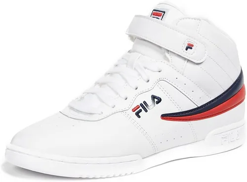 Vista 9 de Fila Tenis deportivos para hombre para uso diario, atléticos, casuales, de caña alta, con cordones Negro/Rojo/Blanco