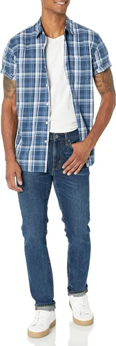 Vista 5 de Tienda Essentials - Camisa de popelina de manga corta de ajuste regular para hombre