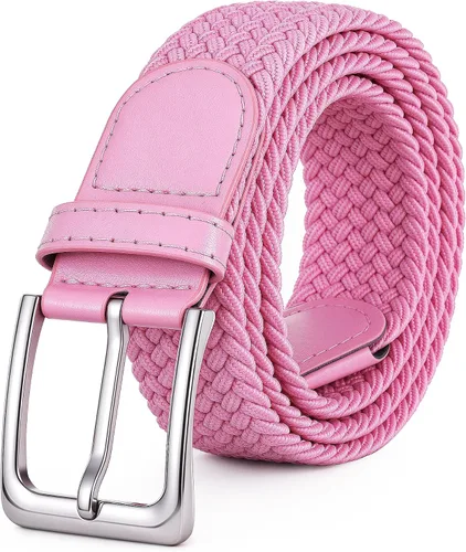 Vista 10 de Cinturón de golf trenzado elástico para hombres y mujeres de 1 3/8" Beige