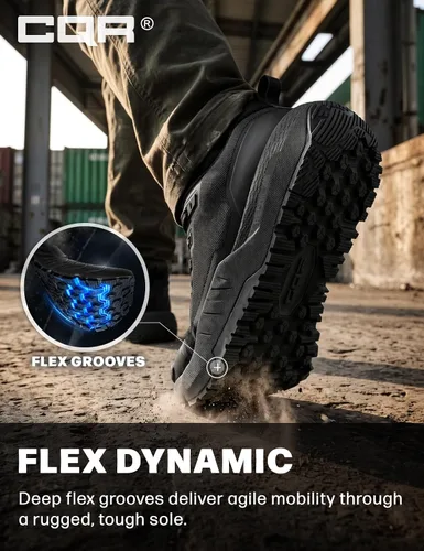 Vista 5 de CQR Men's Tactical Combat Hiking Boots Raptor Negro