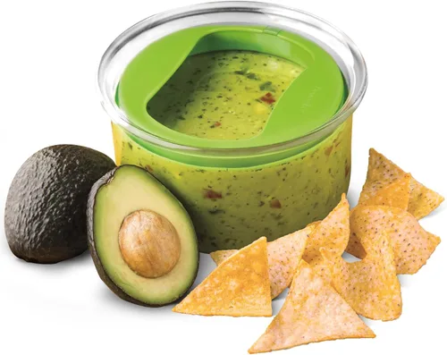 Vista 9 de ProKeeper Fresh Guacamole - Recipiente de plástico para almacenamiento de cocina con tapa hermética (verde), para guacamole y almacenamiento