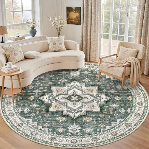Vista 14 de Alfombras de área de 2x3 para sala de estar: alfombra vintage Beige