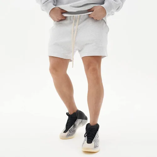 Vista 4 de MECH-ENG Pantalones cortos de algodón para hombre, pantalones cortos deportivos ligeros, para gimnasio, correr, entrenamiento, pantalones cortos