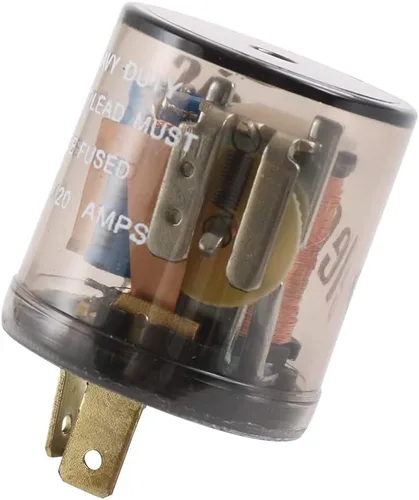 Vista 6 de Relé de intermitente electrónico de 2 pines 12 V luz de señal de giro relé intermitente de 2 clavijas 20 amperios arreglar bombillas de señal