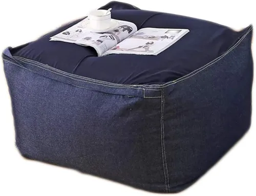 Vista 8 de Funda de sofá perezosa, puf de tela de lino, puf puff para sala de estar, tatami, sillas acolchadas para adultos y niños (relleno no incluido), S1