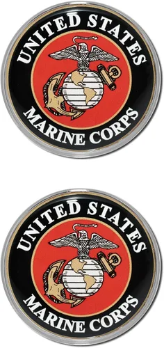 Vista 7 de Emblema de camuflaje cromado para automóvil de Marine Corps