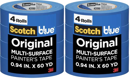 Vista 3 de 3M Scotch-Blue 2090 - Cinta adhesiva de liberación segura para pintores, multisuperficies (paquete de 36) 27 libras/in resistencia a la tracción, 60