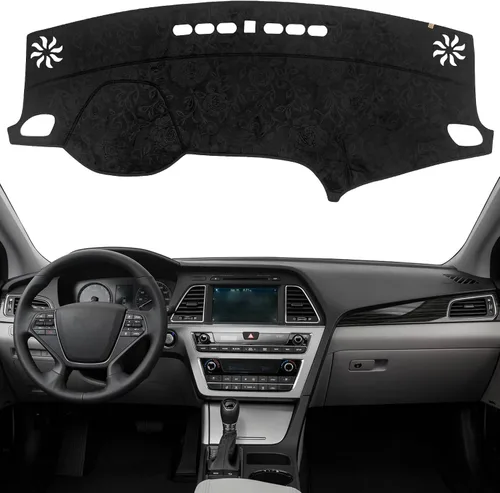 Vista 15 de Cubierta de tablero Tapete de salpicadero Compatible con Hyundai Tucson 2015-2010, 2015 IX35 (para transmisión manual izquierda), tapete