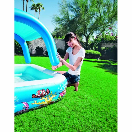 Vista 15 de Bestway Piscina Hinchable Infantil Techo Desmontable 140x140x114 cm +2 Años Jardin 52192