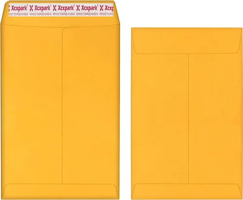 Vista 8 de Xxcxpark 120 sobres de seguridad para catálogo de 6 x 9 pulgadas, sobres autoadhesivos imprimibles, sobres marrones antidesgarros, para tarjetas