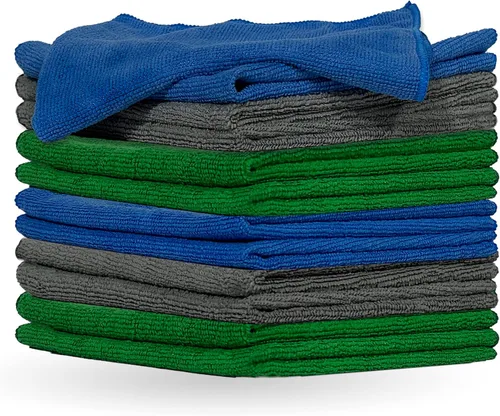 Vista 8 de Pinnacle Mercantile Paño de limpieza de microfibra – Toalla de microfibra grande de 16 x 16 pulgadas sin pelusa – Toalla de microfibra versátil