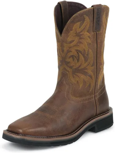 Vista 2 de Justin Original Stampede Botas de trabajo altas con punta cuadrada para hombre