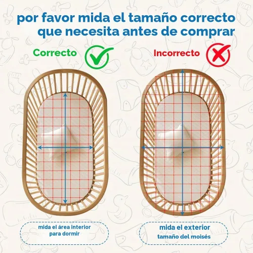 Vista 4 de Colchón de moisés para bebé compatible con Dream On Me/Fisher-Price Baby Bedside Sleeper, transpirable, espuma premium, forma ovalada con funda