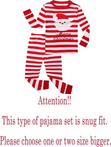 Vista 2 de Family Feeling - Conjunto de pijama de manga larga, diseño 100% de algodón, para niños pequeños