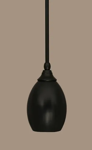 Vista 70 de Toltec Lighting Tallo Colgado Mini colgante, acabado de cobre negro, 3.5" cuadrado humo burbuja vidrio