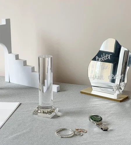 Vista 6 de Aqerimit - Soporte de exhibición de joyería de acrílico sólido con soporte vertical para pulsera transparente