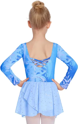 Vista 29 de Arshiner Vestido de ballet clásico de manga larga para niñas Negro