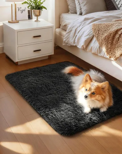 Vista 71 de Ophanie - Alfombras para sala de estar, antideslizante y suave, de felpa grandes y peludas para dormitorio, peludas para niños y niñas, decoración