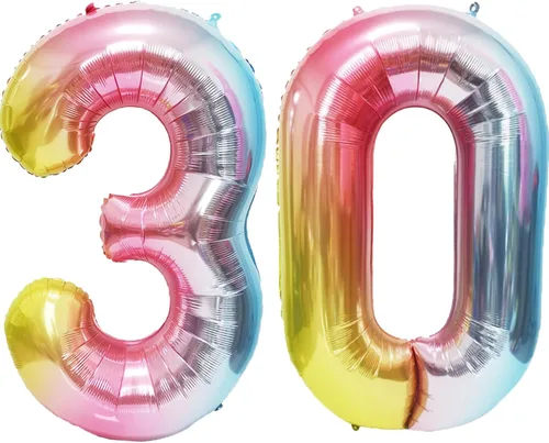 Vista 136 de Globos gigantes de números negros de 40 pulgadas, globos de aluminio de Mylar con helio para cumpleaños, globo número 0 para decoración de fiestas