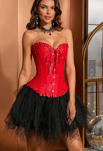Vista 109 de SZIVYSHI Corsé para mujer, lencería moldeadora, body con cintura de encaje