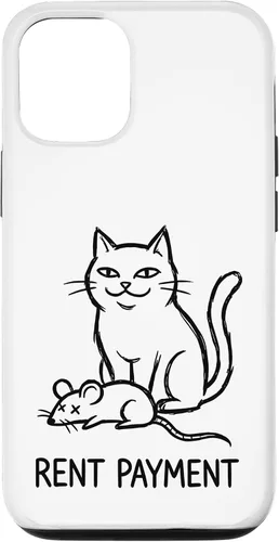 Vista 28 de Pago de alquiler Humor divertido gato para gato papá gato mamá caso para iPhone 17