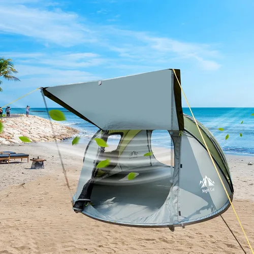 Vista 6 de Night Cat Pop-up Camping Tent: 2 to 4 Person Tent Waterproof Instant Easy Setup Family Tent