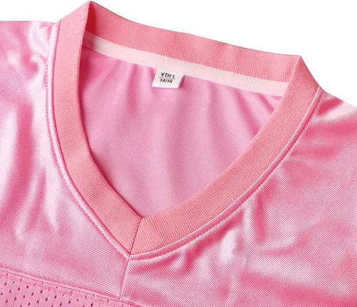 Vista 4 de MESOSPERO Camiseta de fútbol americano para jóvenes, camiseta deportiva en blanco para niños