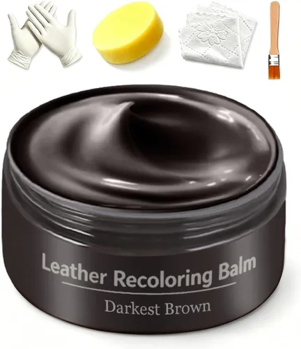 Vista 7 de Leather Recoloring Dye Balm, Leather & Vinyl Color Restorer Conditioner – Repairs Faded & Scratched Leather